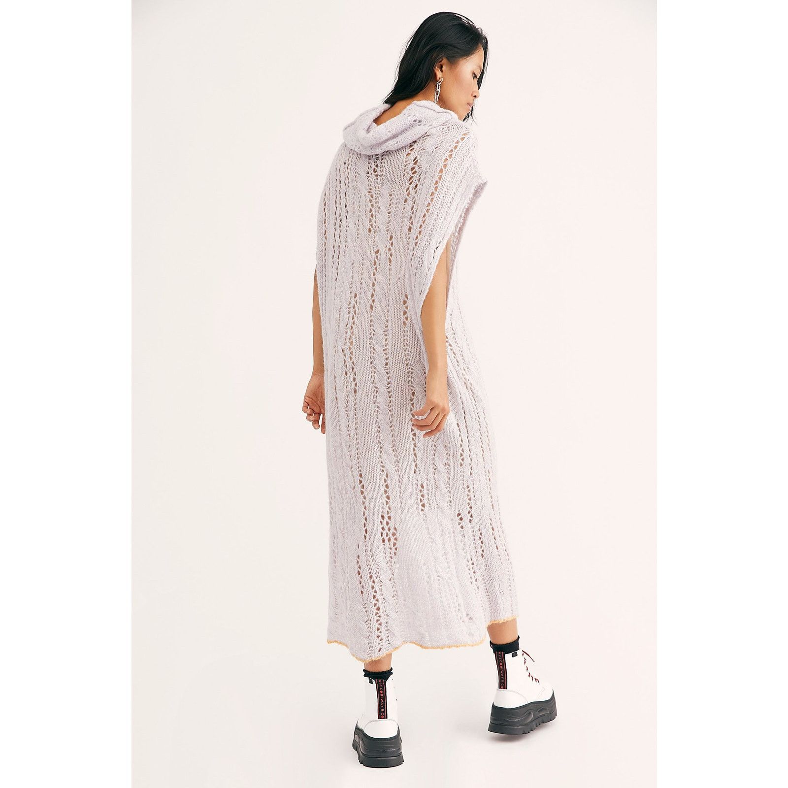 Free People New Free People Pirouette Soft Semi Sheer Maxi Cowl Sweater Size S / US 4 / IT 40 - 2 Thumbnail