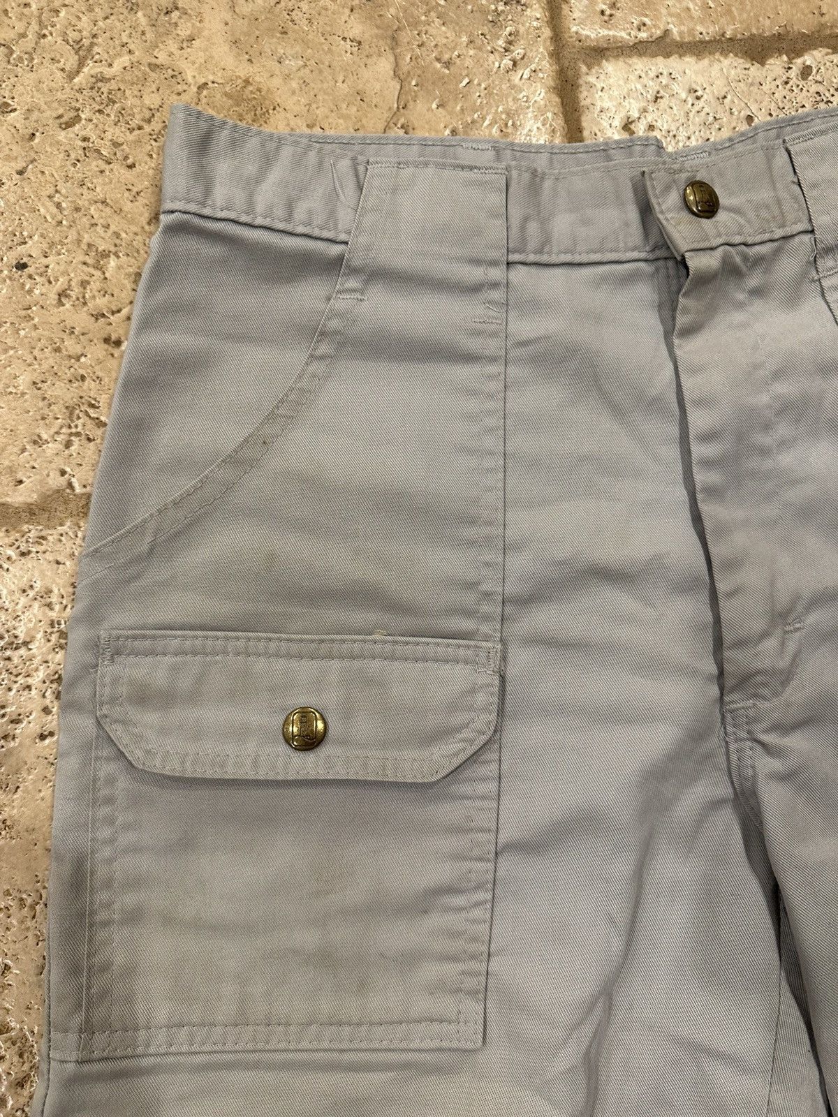 Lands' End × Vintage VintaGe Lands End Grey Cargo Shorts Size US 32 / EU 48 - 4 Thumbnail