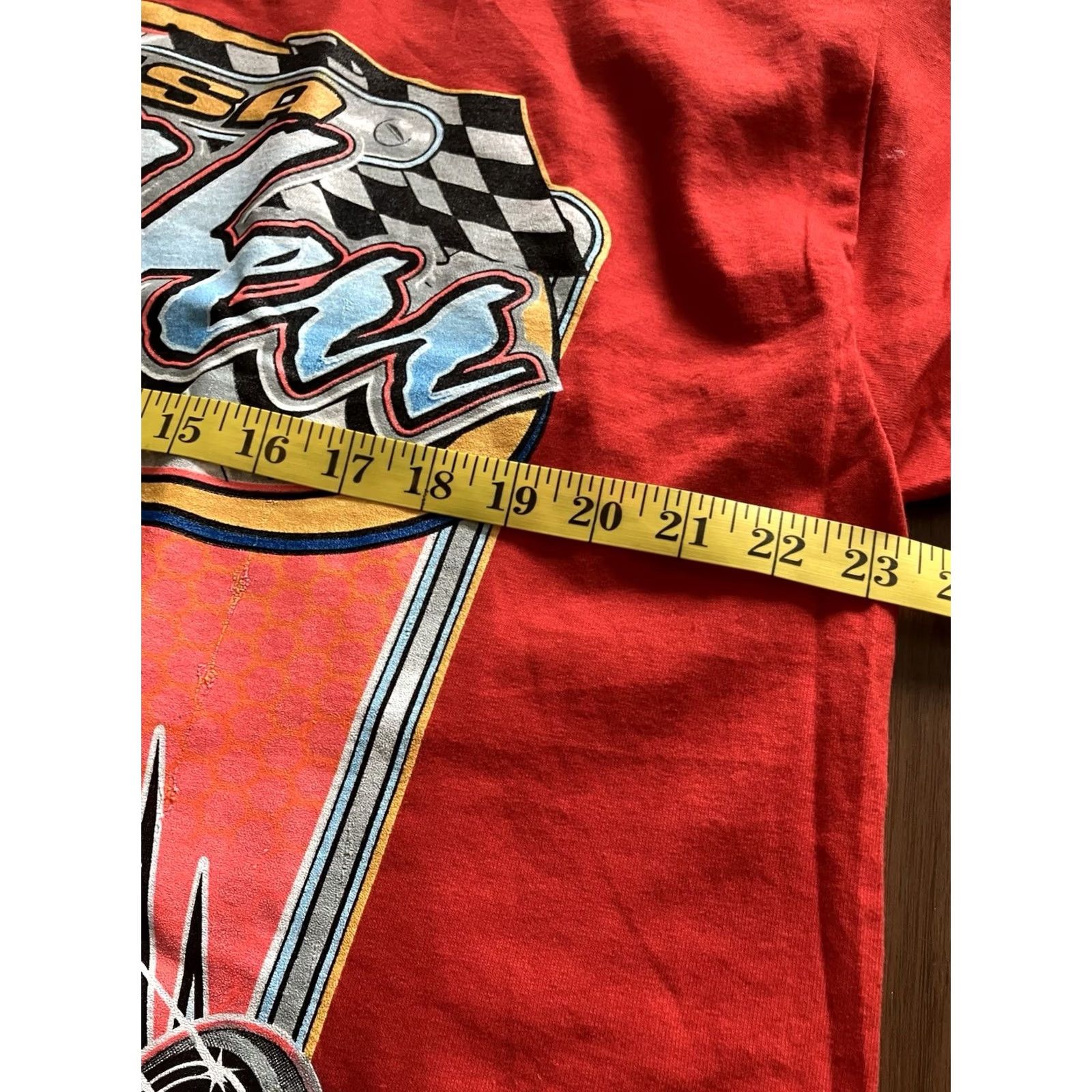 Jerzees VINTAGE Gildan Drag Racing Hot Rod Graphic T-shirt XL Red Lisa Herr Double Sided Mens XL White T-Shirt 90s NHRA USA Double-Sided Size US XL / EU 56 / 4 - 6 Thumbnail