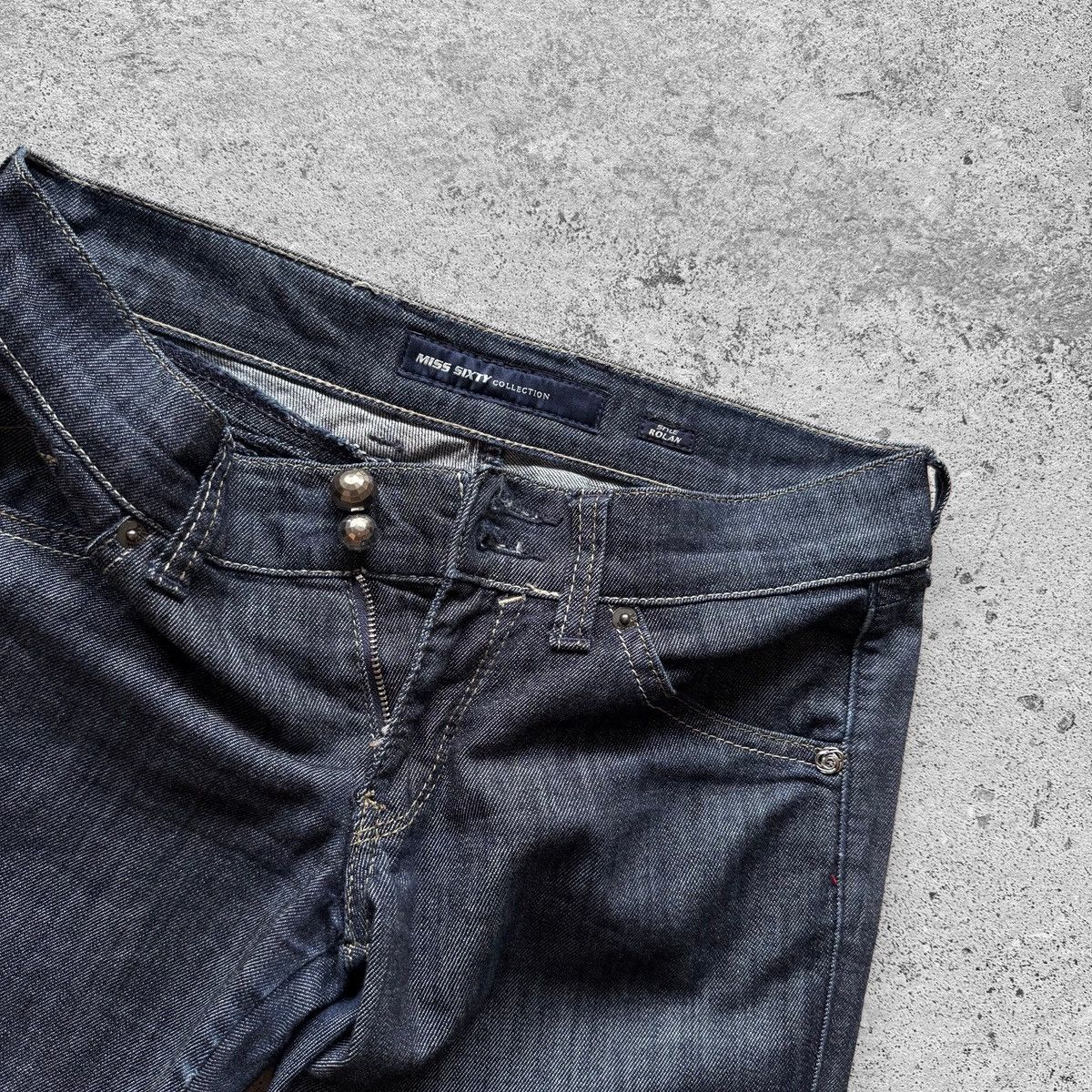 Miss Sixty Miss Sixty Style Rolan Dark Wash Low Rise Straight Jeans Size 27" / US 4 / IT 40 - 3 Thumbnail
