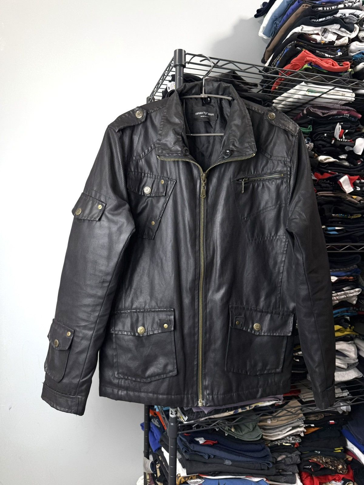 ジャケット・アウター Archive EMPORIO ARMANI leather jacket Archive Emporio Armani Leather Jacket Avant-garde - Etsy