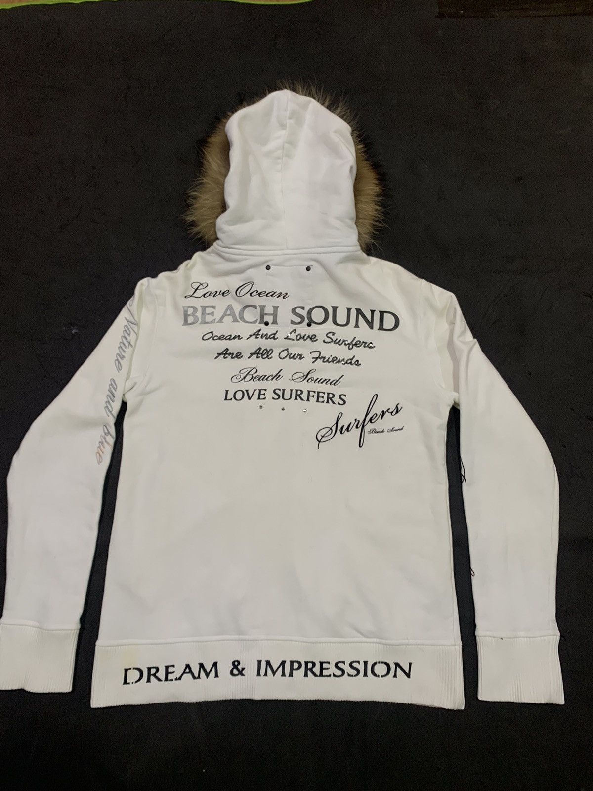 Japanese Brand BINDINGOFFER❤️‍🔥BeachSound Fur hoodie love surfers styled Size US L / EU 52-54 / 3 - 1 Thumbnail