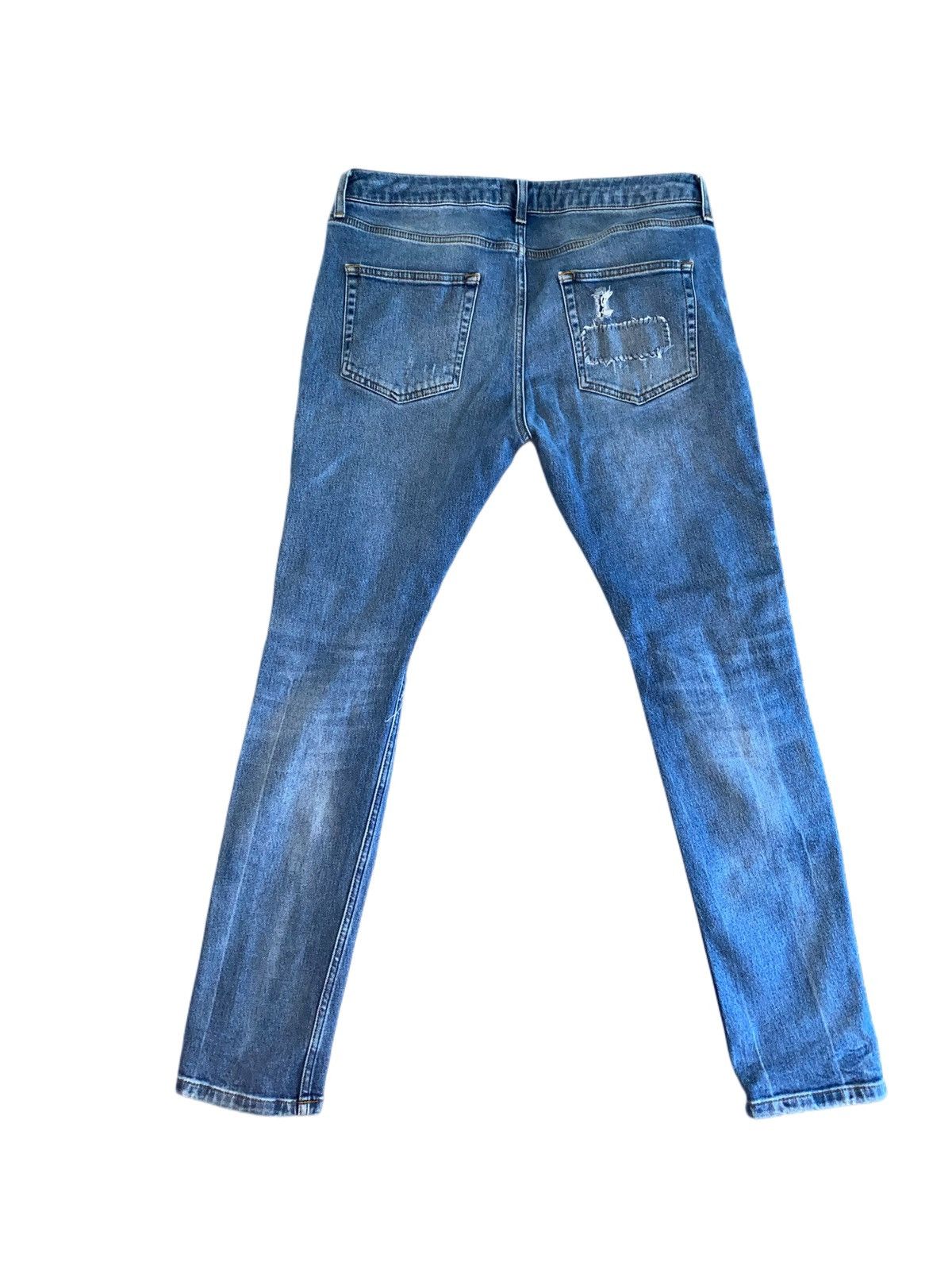 Topman Topman Patchwork Denim Skinny Jeans Size US 34 / EU 50 - 2 Thumbnail
