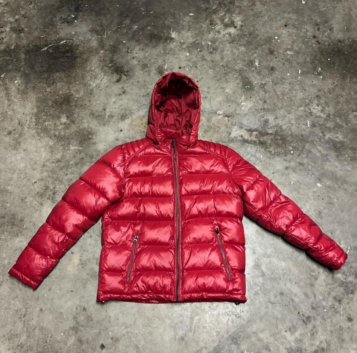 Guess GUESS Hooded Zip up Puffer in Red Size US XL / EU 56 / 4 - 1 Thumbnail