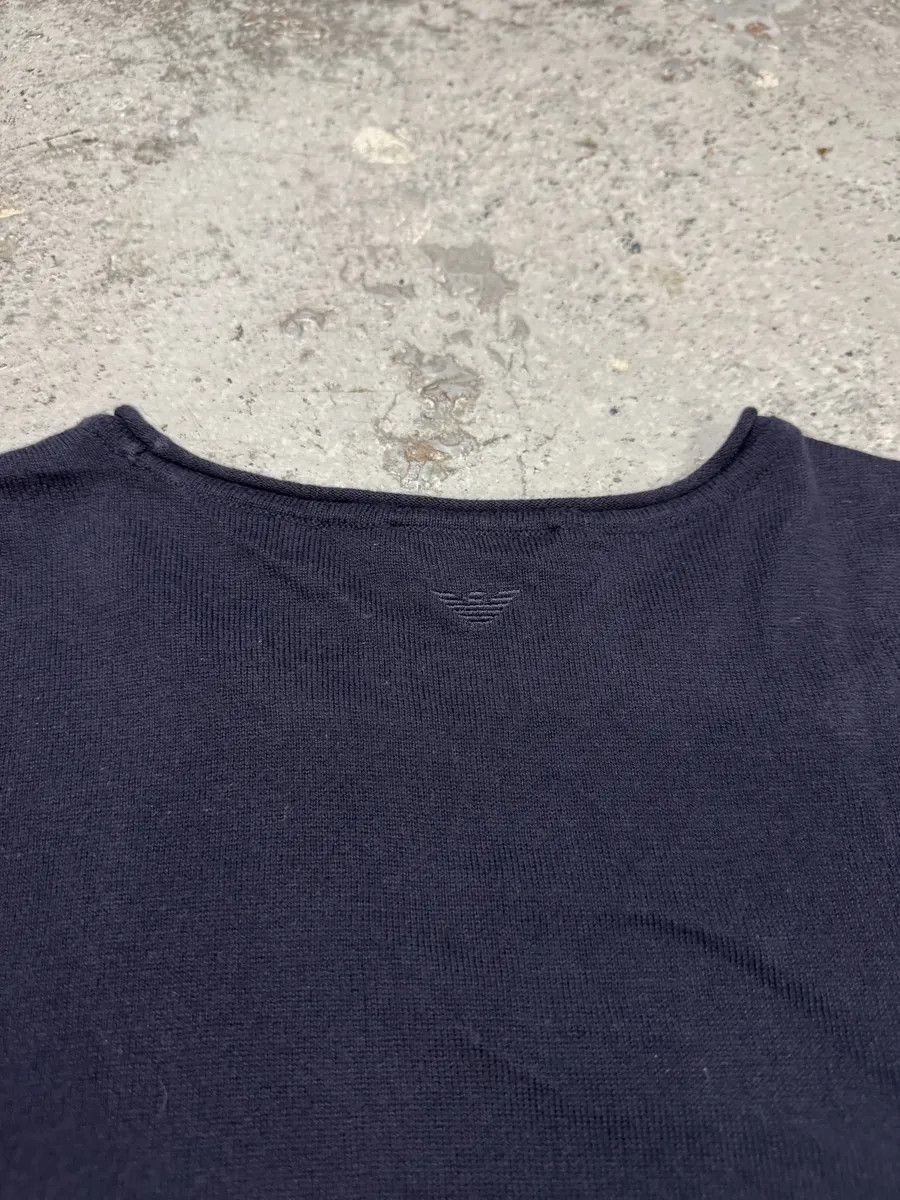 Emporio Armani AW2021 Emporio Armani Blue Structured Sweater Size US L / EU 52-54 / 3 - 6 Thumbnail