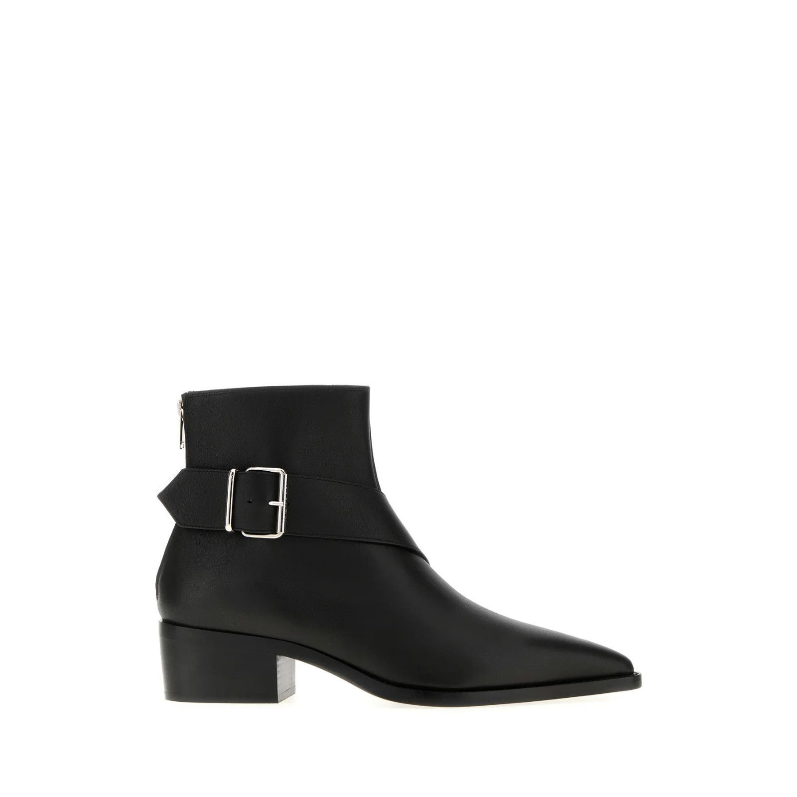 ALEXANDER MCQUEEN Heron Black Leather Ankle Boots New & Auth