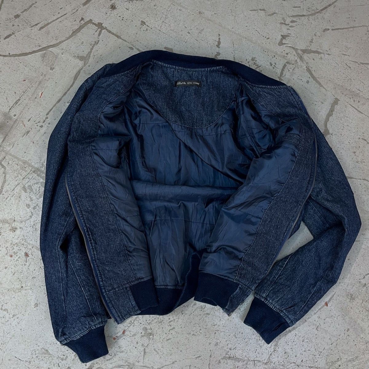 Issey Miyake 💥Tete Homme by ISSEY MIYAKE Indigo Bomber jacket Size US L / EU 52-54 / 3 - 3 Thumbnail