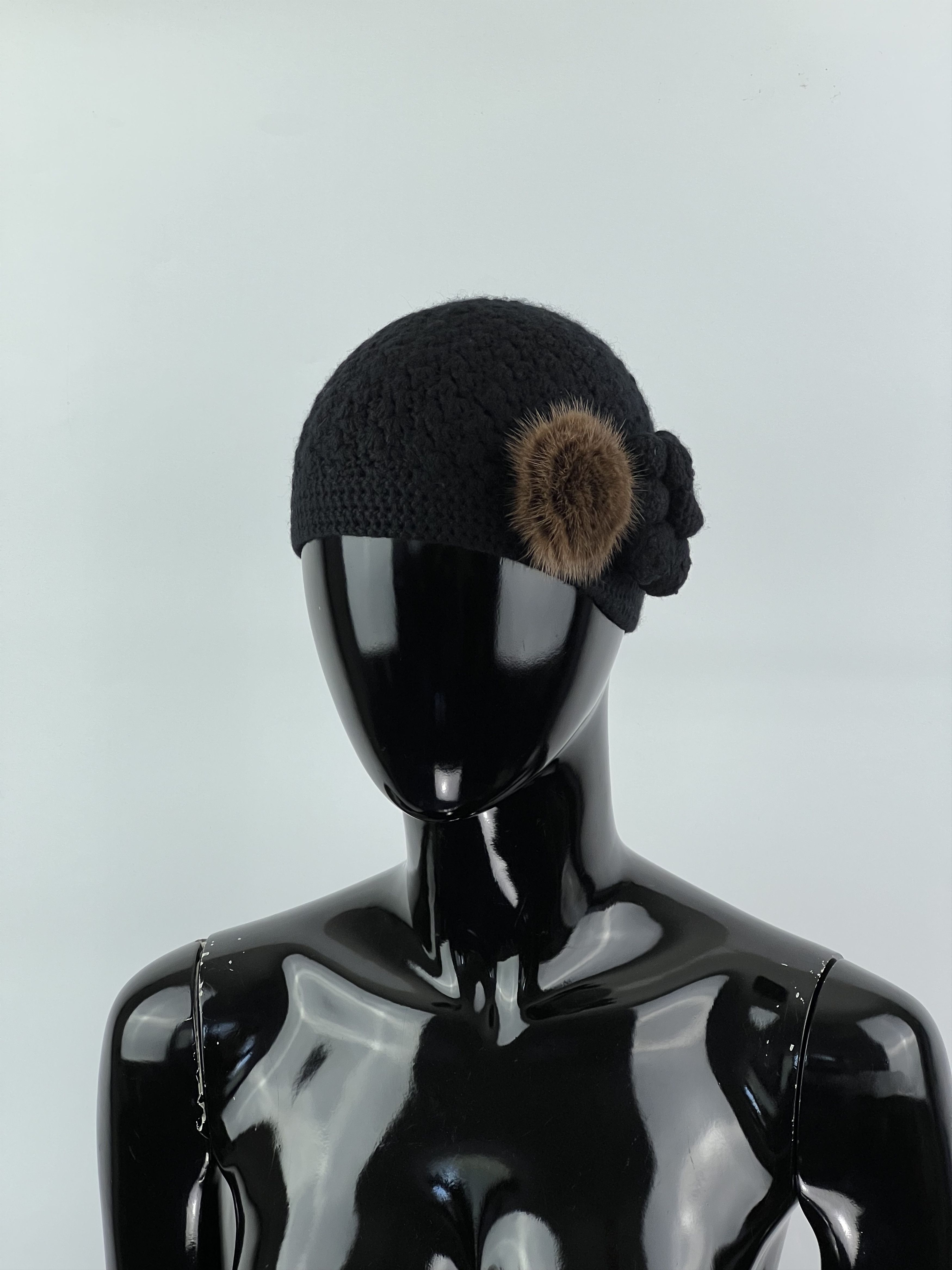 Other Max & Moi Knit 100% Cashmere Mink Beanie Hat One Size Size ONE SIZE - 1 Thumbnail