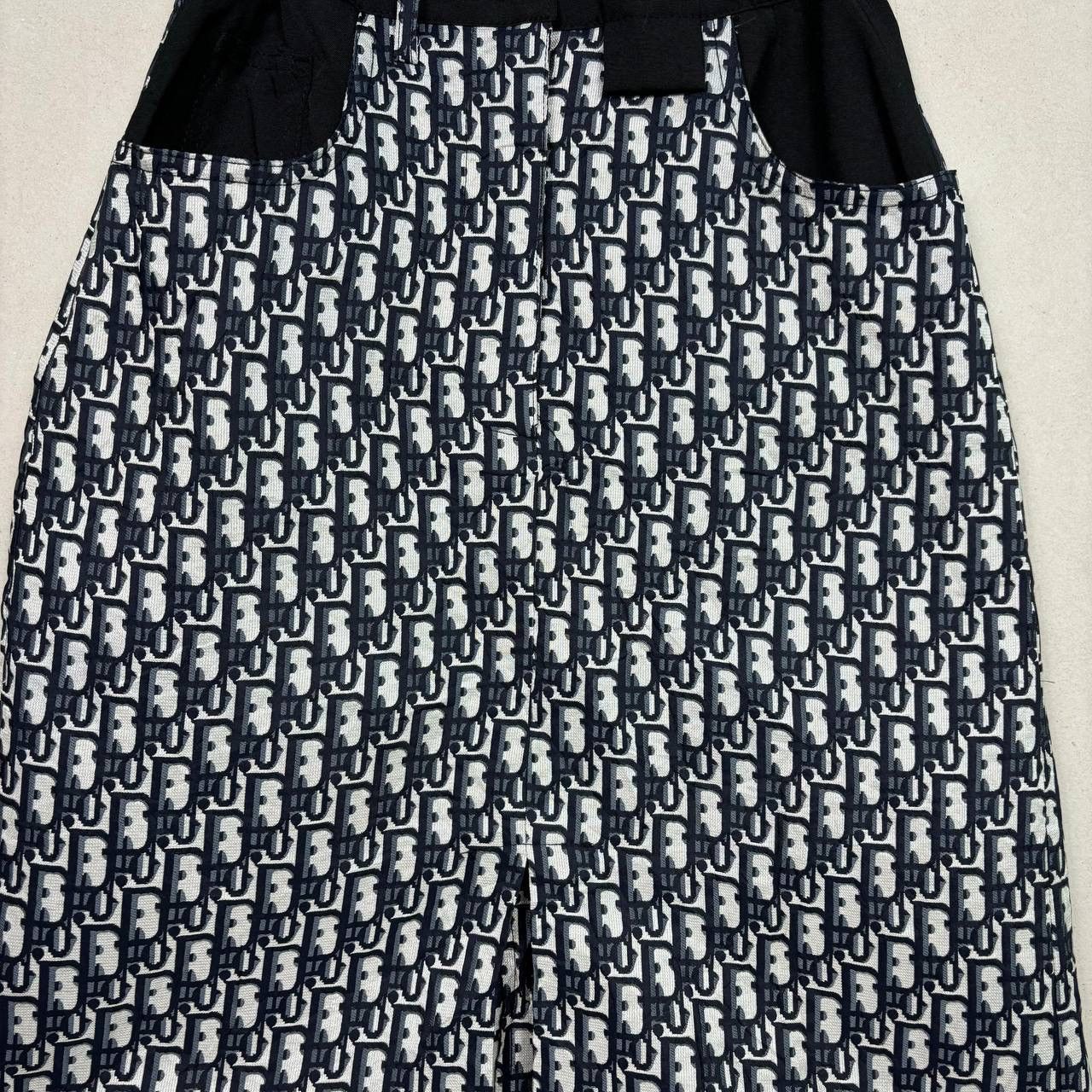 Christian Dior Monsieur Dior SS02 Oblique Monogram Skirt Blue Trotter John Galliano Size 25" / US 0 / IT 36 - 5 Thumbnail