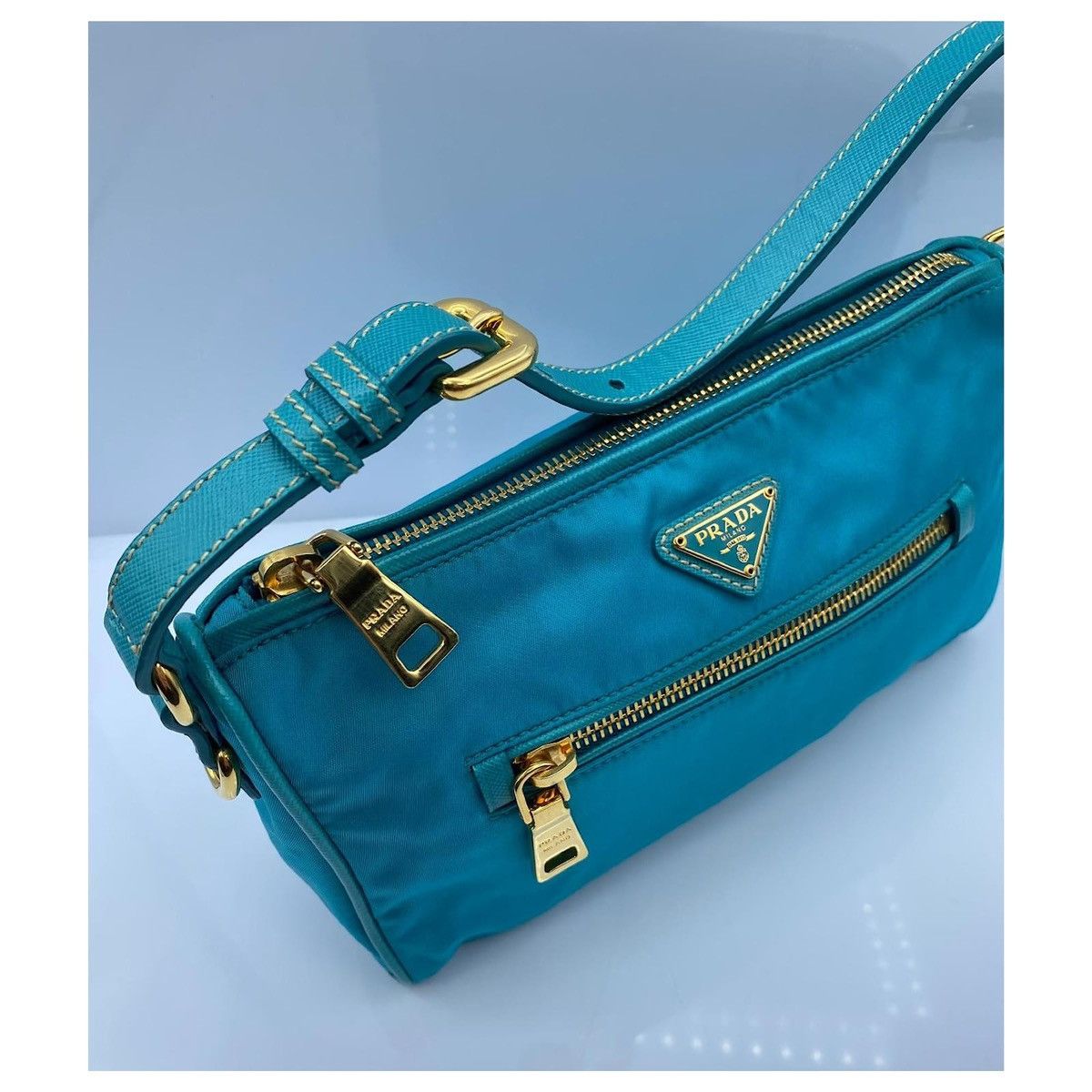 Prada Authentic Prada Shoulder bag Turquoise Size ONE SIZE - 5 Thumbnail