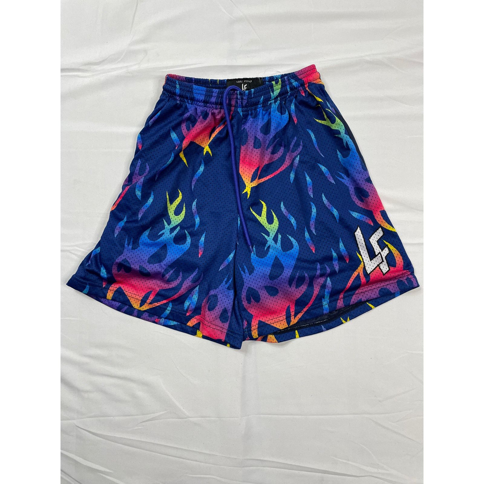 image of Lost Files Mesh Shorts Blue Multi Medium Used, Men's (Size 34)