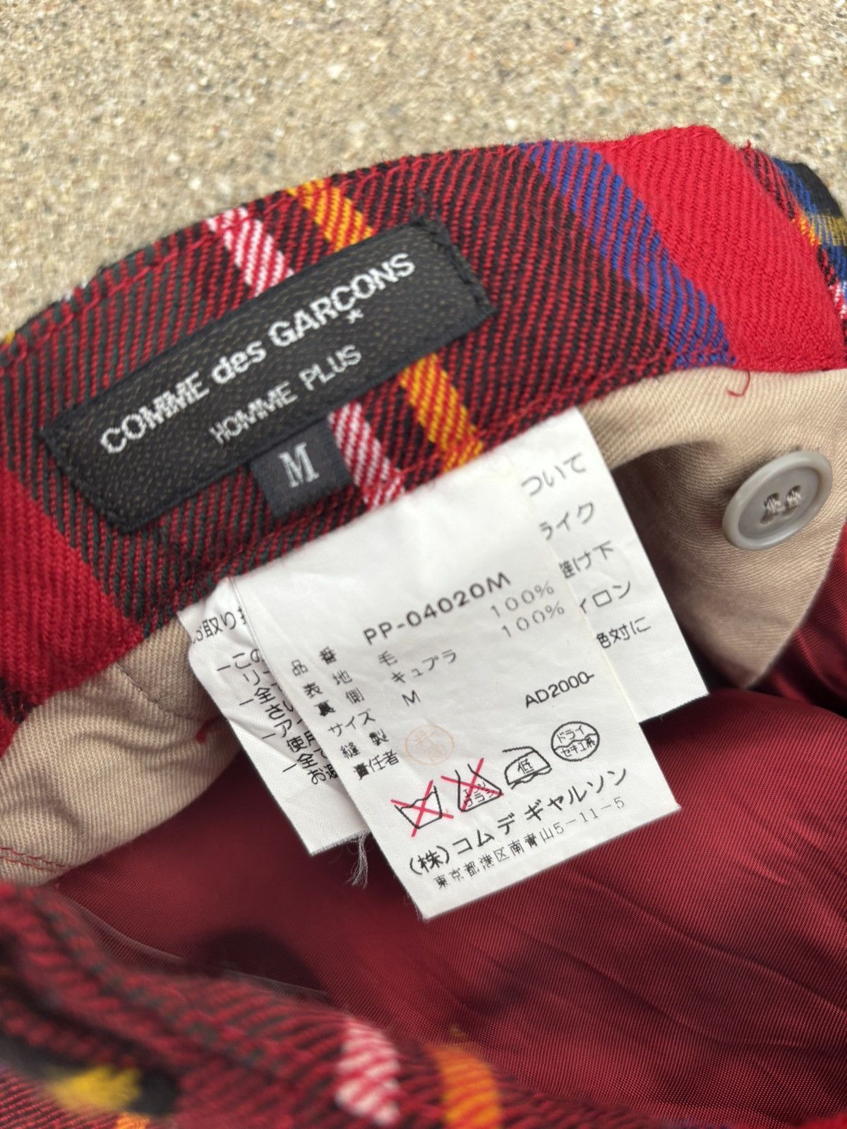 Comme des Garcons Homme Plus AD2000 Tartan Plaid Pants Size US 30 / EU 46 - 10 Thumbnail