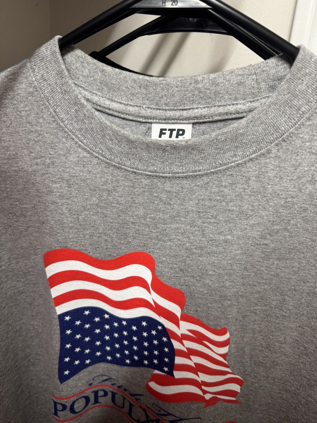 Fuck The Population FTP Distress Flag Tee gray large Size US L / EU 52-54 / 3 - 3 Thumbnail