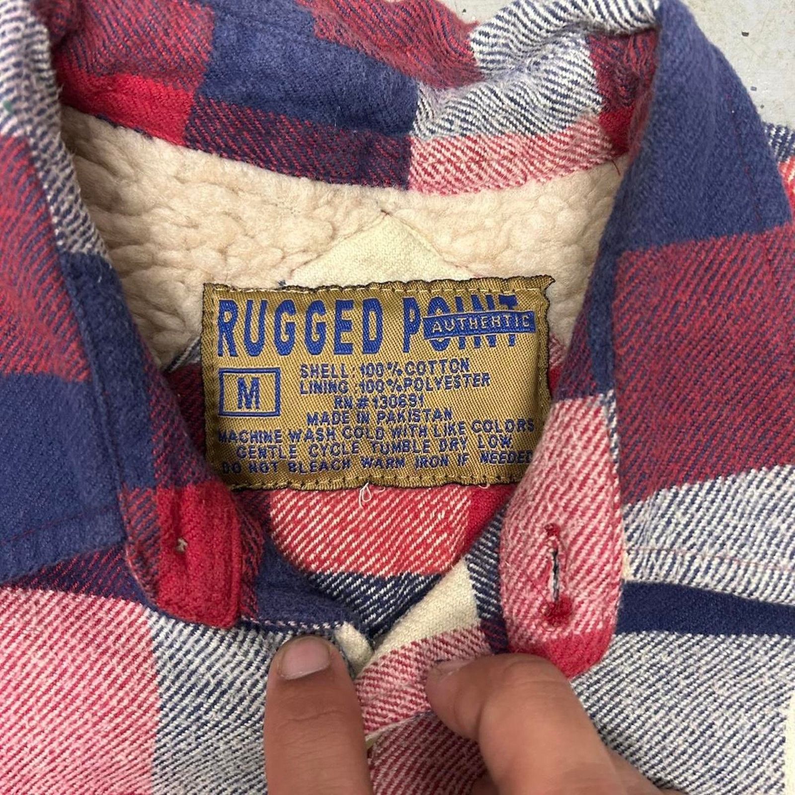 Other VTG Red and navy plaid flannel shirt shacket Size US M / EU 48-50 / 2 - 3 Thumbnail