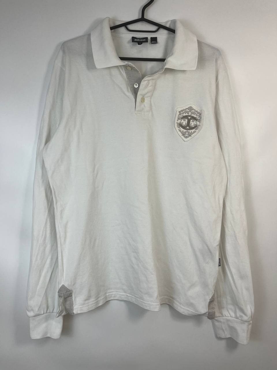 Just Cavalli JUST CAVALLI WHITE LONG SLEEVE POLO SHIRT SIZE L Size US L / EU 52-54 / 3 - 1 Thumbnail