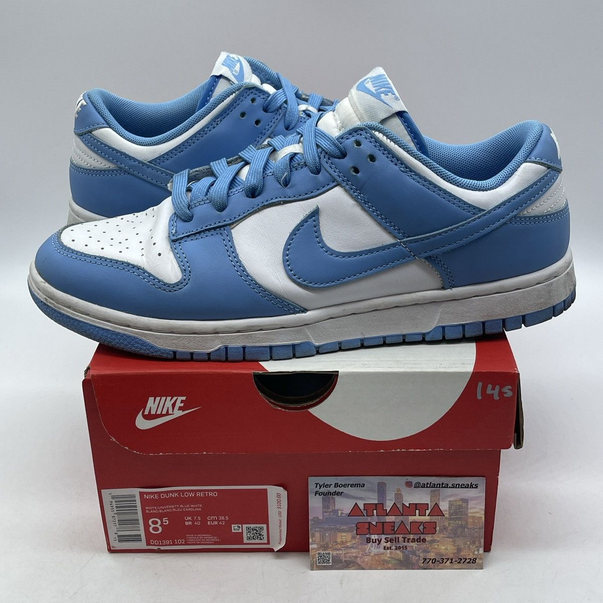 Nike Dunk low university blue Size US 8.5 / EU 41-42 - 1 Thumbnail