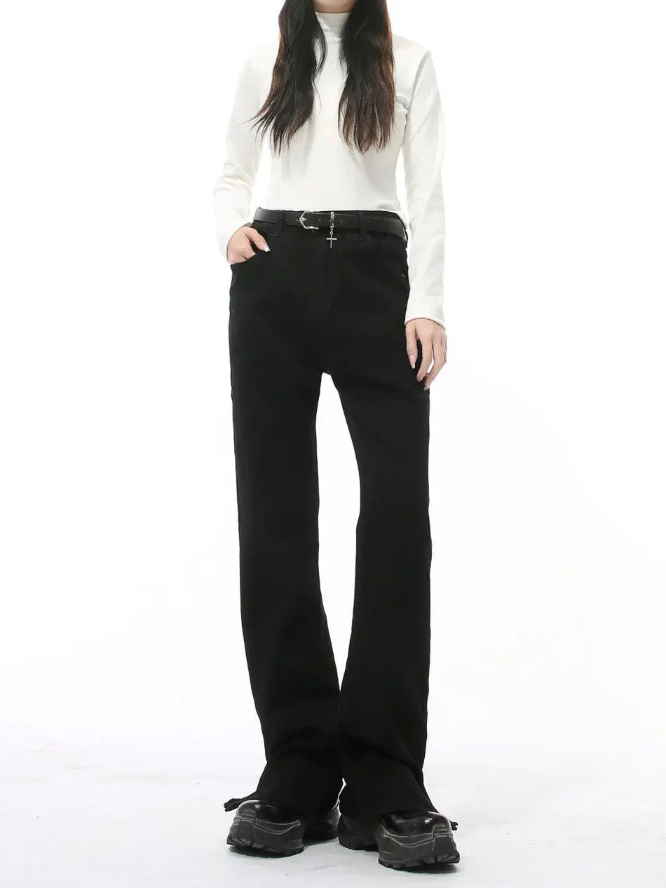 Japanese Brand Retro loose zipper micro flared jeans Size US 30 / EU 46 - 5 Thumbnail