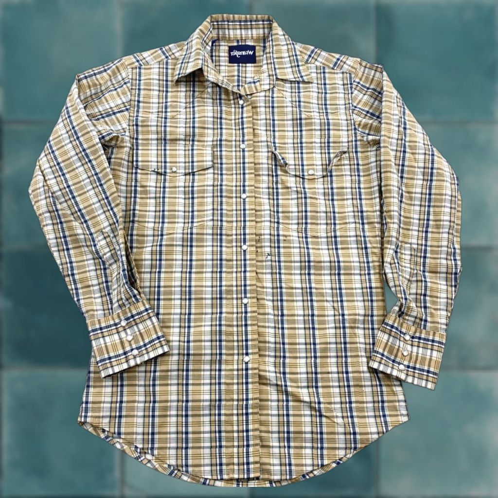 Wrangler VINTAGE Wrangler Western Shirt Mens Small Plaid Pearl Snap Size US S / EU 44-46 / 1 - 1 Thumbnail