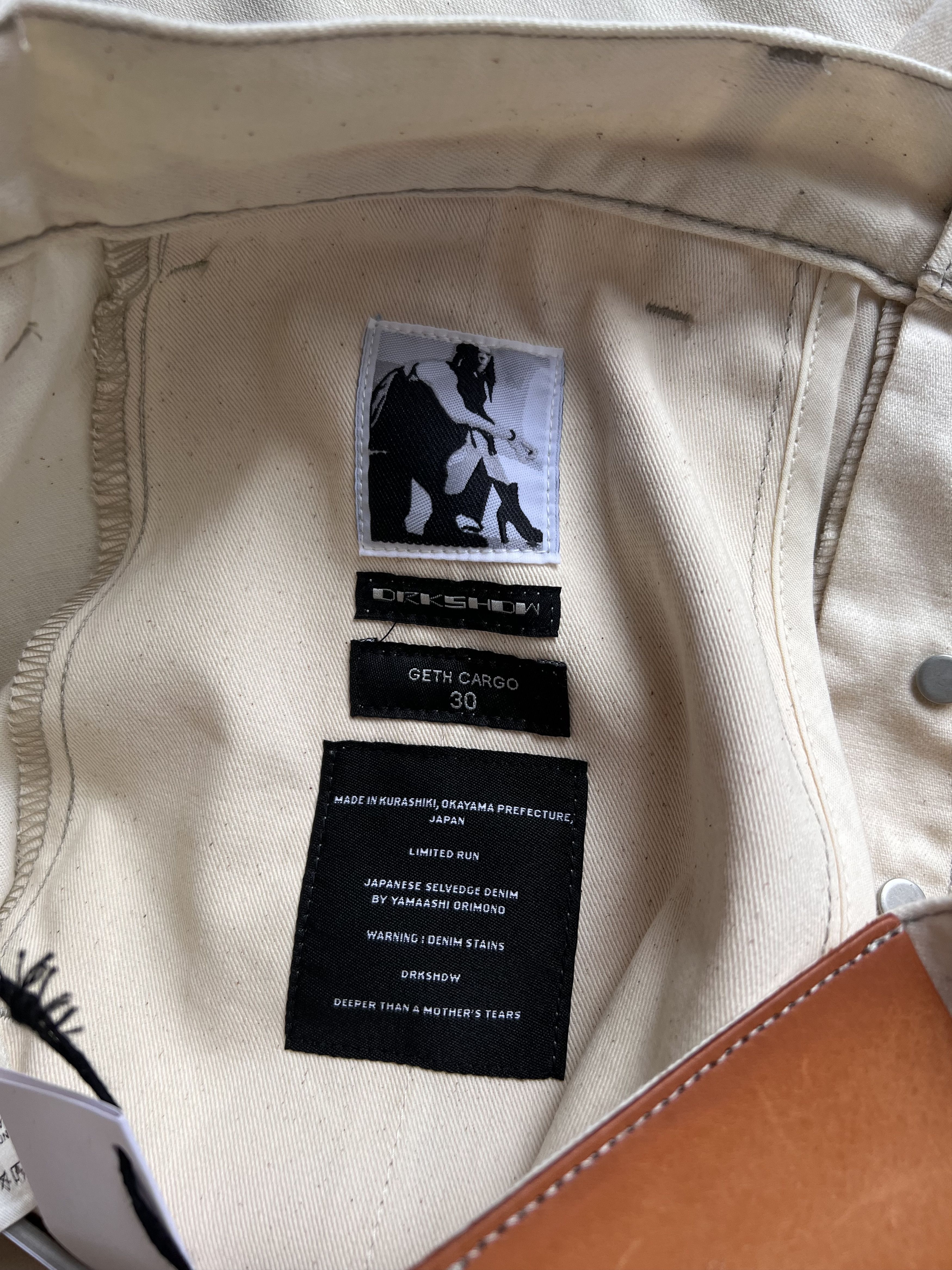 Rick Owens Drkshdw Rick Owens DRKSHDW Geth Cargo Pants in Natural Size US 30 / EU 46 - 9 Thumbnail