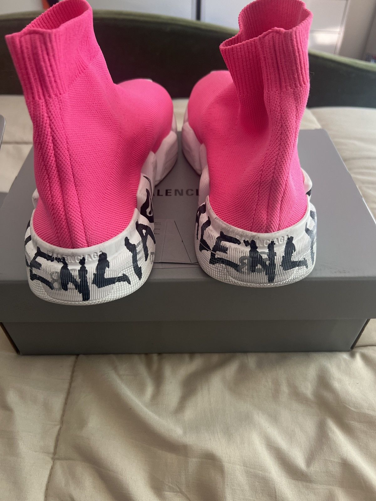 Balenciaga Balenciaga Speed 2.0 Graffiti-Printed Sock Sneaker Size US 11 / IT 41 - 5 Thumbnail