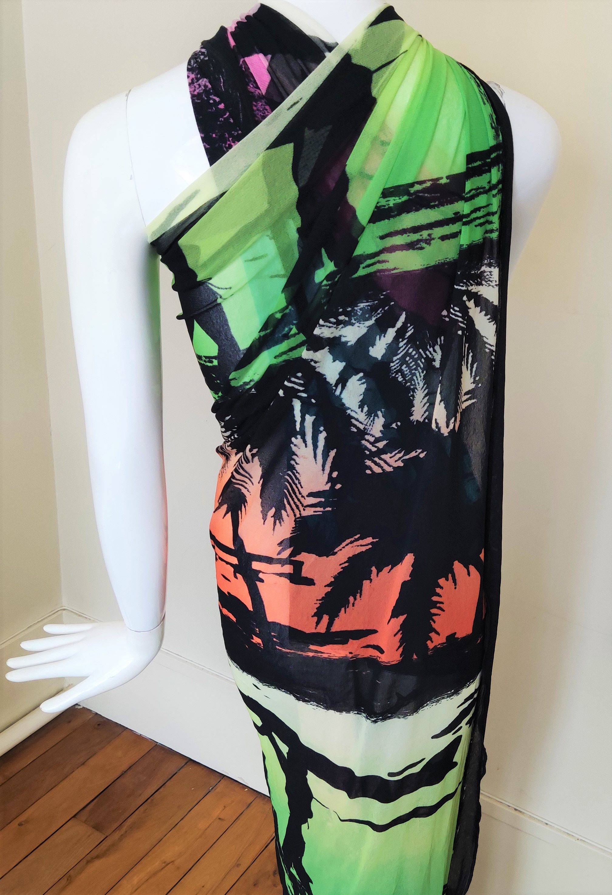 Jean Paul Gaultier Jean Paul Gaultier Tropical Beach Mesh Maxi Pareo Dress Size M / US 6-8 / IT 42-44 - 9 Thumbnail