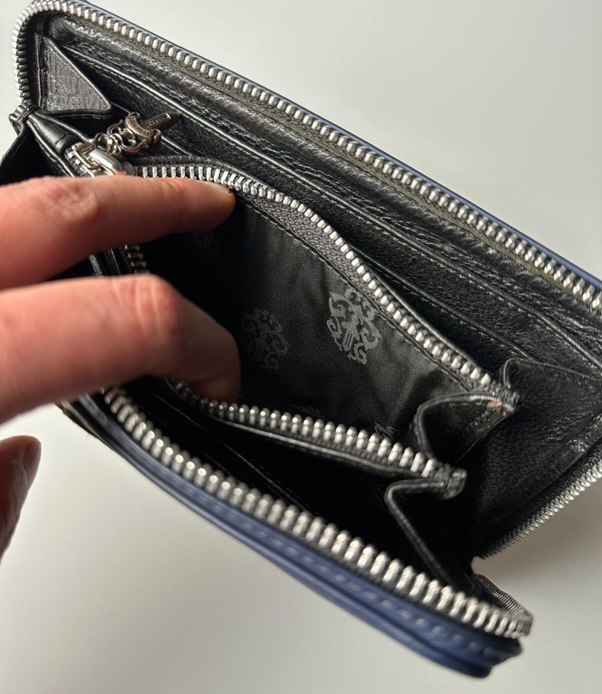 Chrome Hearts 1 of 1 triple leather cross patch long zip wallet Size ONE SIZE - 7 Thumbnail