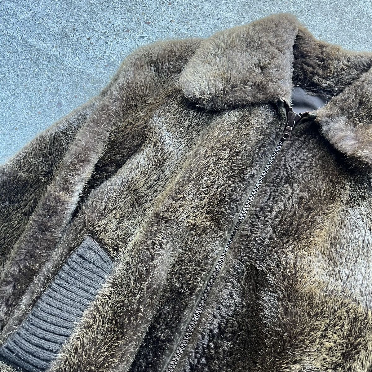 Japanese Brand × Vintage Natural Fur bomber flight vintage riri zip jacket Brown Size US S / EU 44-46 / 1 - 4 Thumbnail