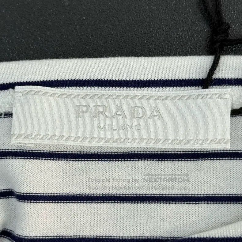 Prada Prada White striped patch letter triangle label short slee Size US XS / EU 42 / 0 - 5 Thumbnail