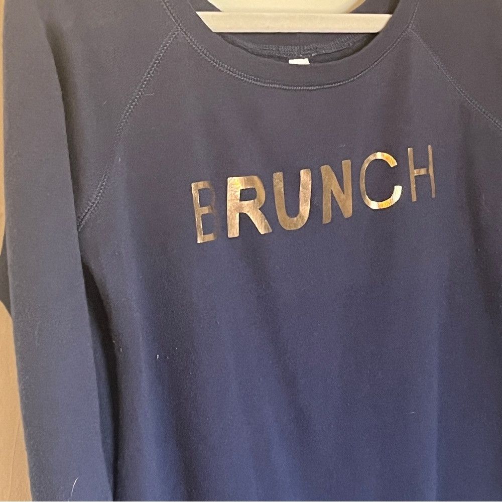 The Unbranded Brand Sarah Marie Running Brunch Sweatshirt Navy Blue Gold Small Size S / US 4 / IT 40 - 3 Thumbnail