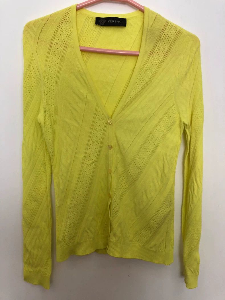 Versace Versace Women's thin knitted cardigan coat Size S / US 4 / IT 40 - 1 Thumbnail