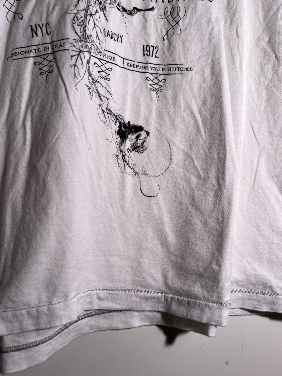 Vintage 2000’s Y2K VTG Vintage Marc Ecko Skull Scissors Goth T Shirt Size US XL / EU 56 / 4 - 7 Thumbnail