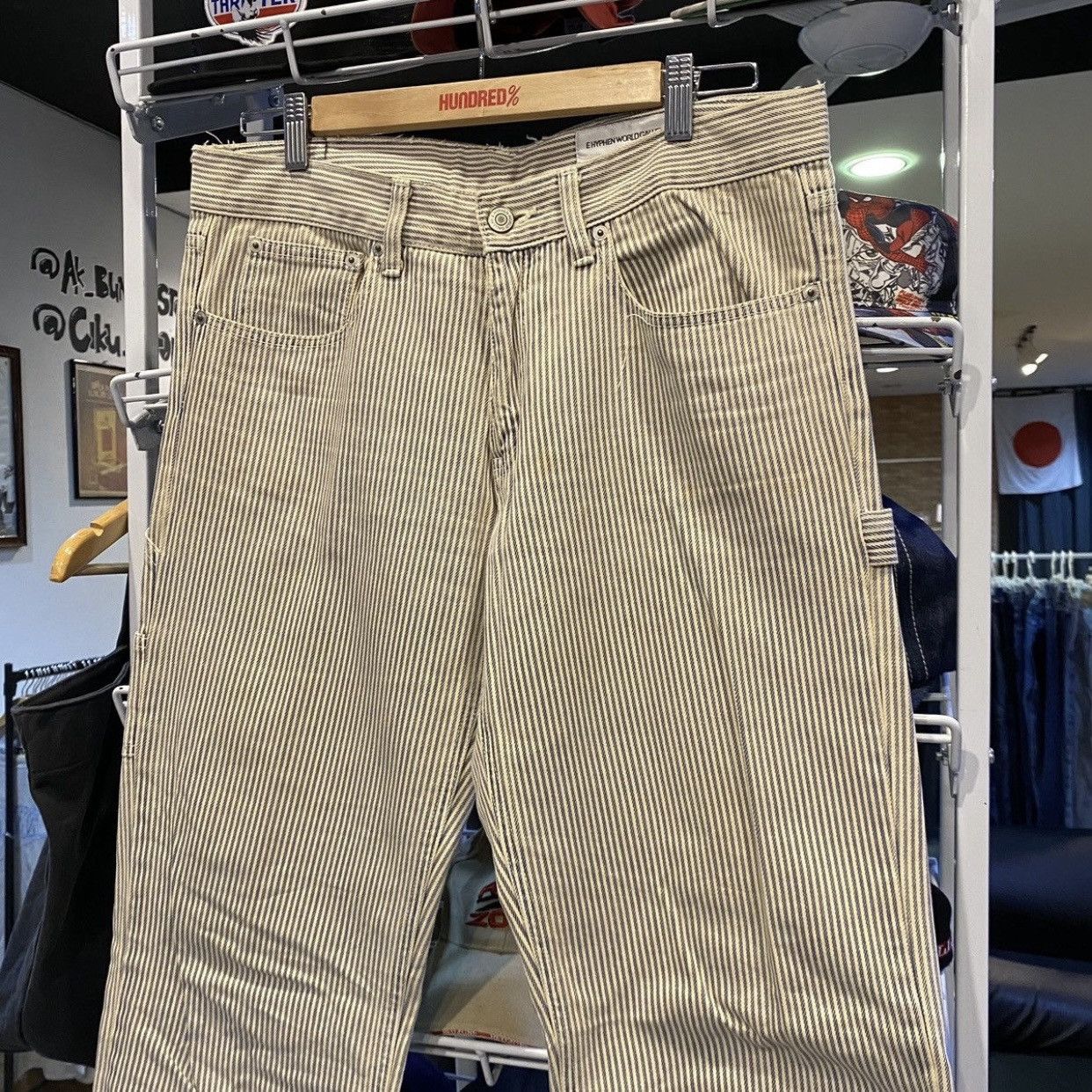 Hysteric Glamour 🔥Sick Y2K E Hyphen World Gallery Carpenter Hickory Pants Size US 34 / EU 50 - 8 Thumbnail