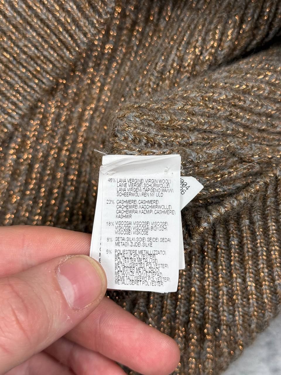 Brunello Cucinelli Brunello Cucinelli Sweater Cropped Silk/Cashmere/Viscose Size L / US 10 / IT 46 - 5 Thumbnail