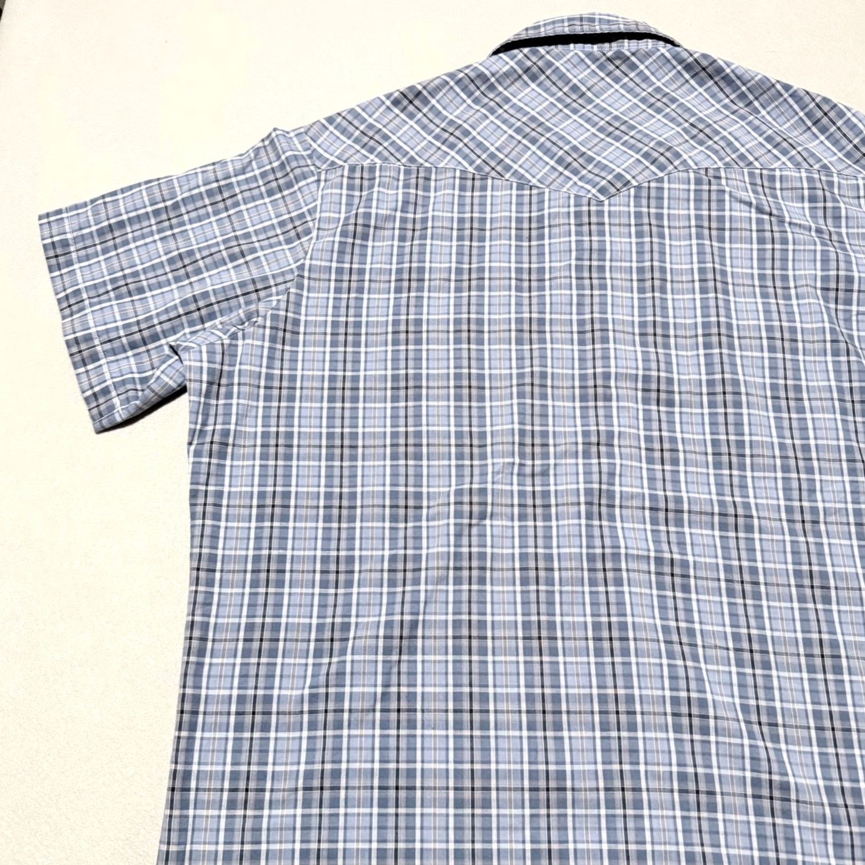Wrangler VINTAGE Wrangler Western Shirt Men's Plaid Pearl Snap Short Sleeve Cowboy Rodeo 2XT Size US XXL / EU 58 / 5 - 5 Thumbnail
