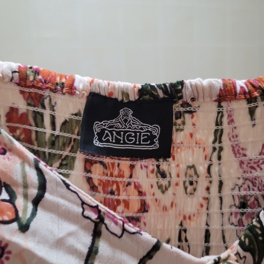 Other EUC Angie SleevelessFloral Rosette Trim AsymmetricalHemDress Size S / US 4 / IT 40 - 4 Thumbnail