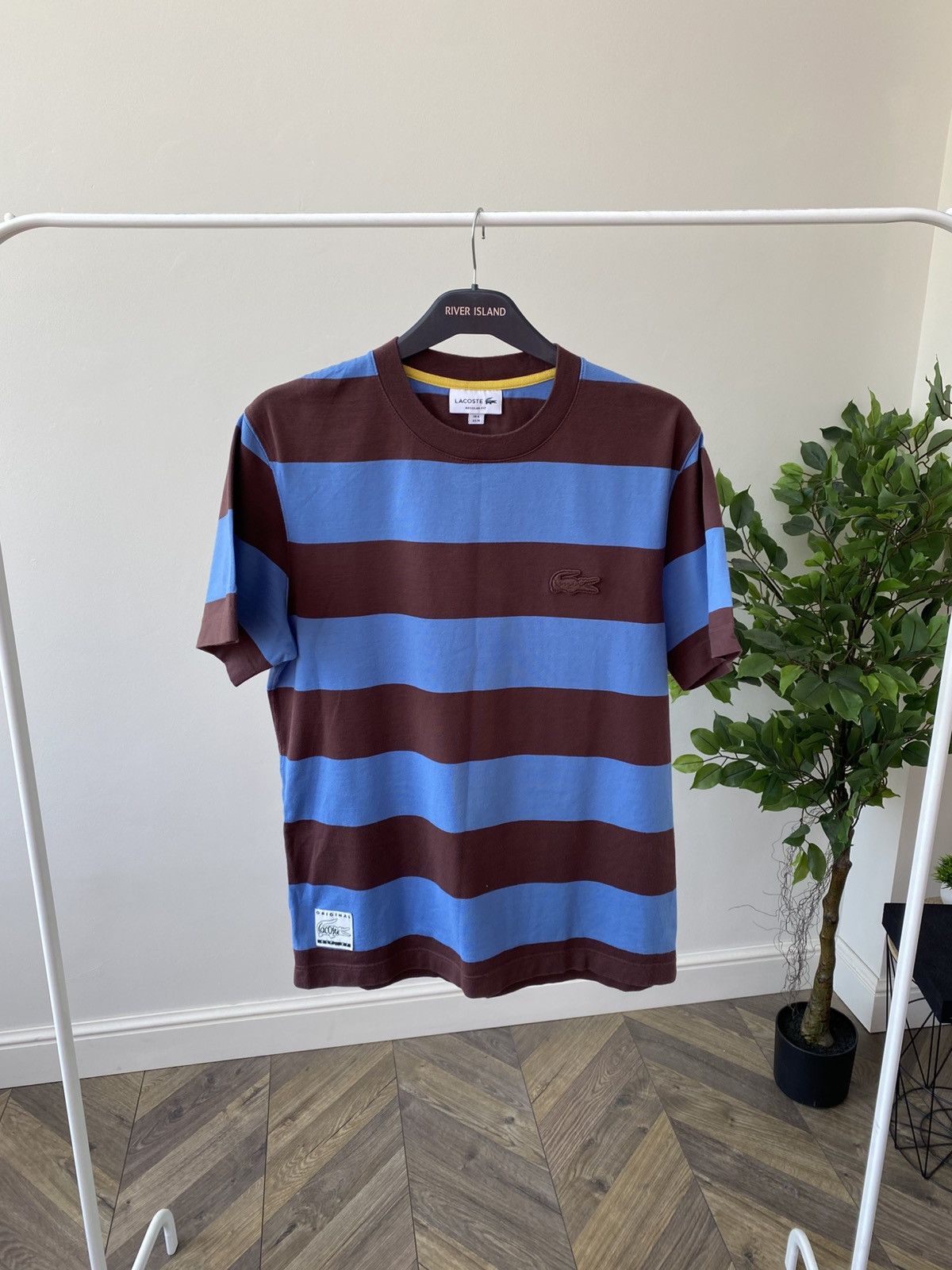 Lacoste × Vintage Vintage Lacoste Fit Striped Cotton T-Shirt Size US M / EU 48-50 / 2 - 2 Thumbnail