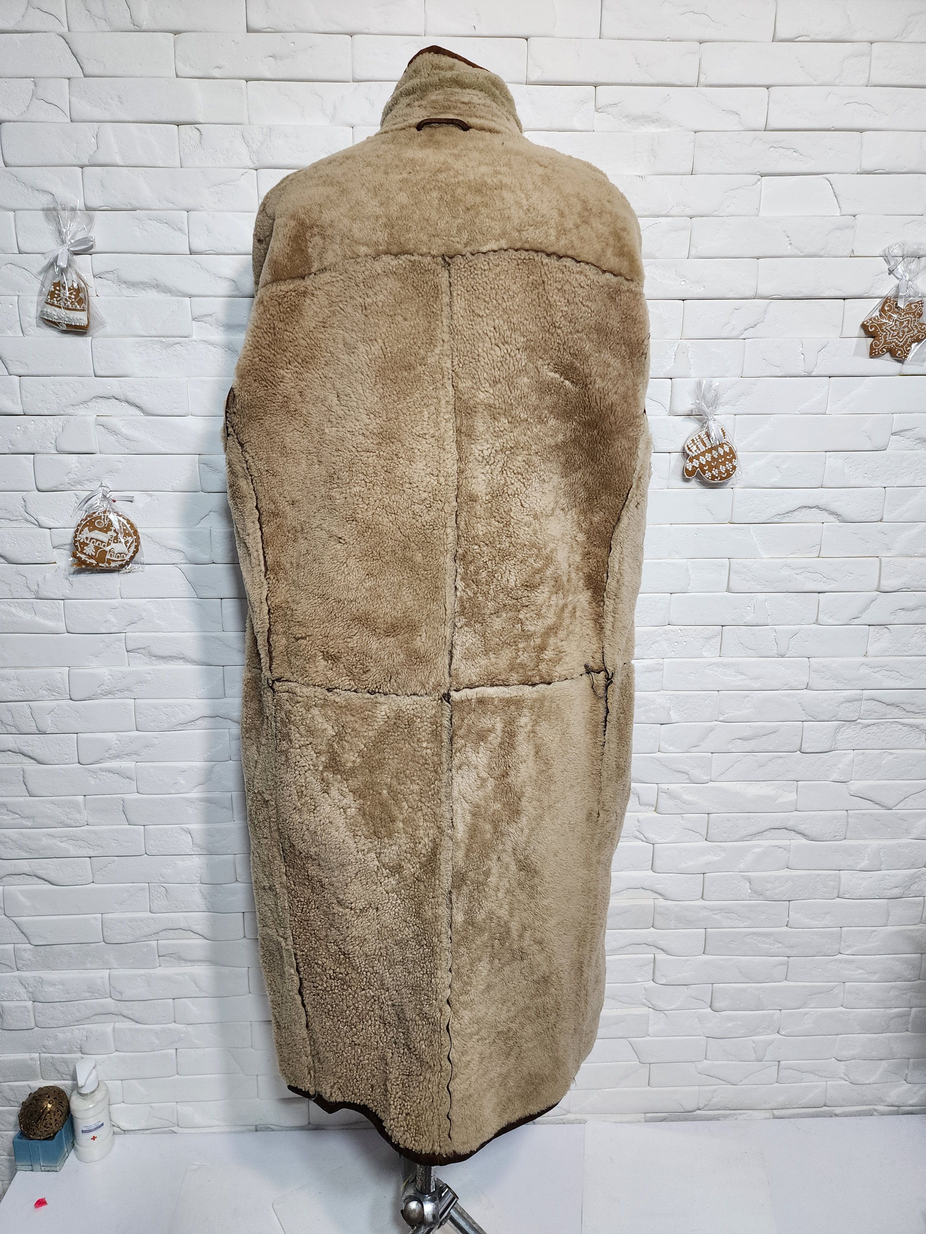 Furla Brown Sheepskin Coat: Genuine Fur, Button-Down Size US L / EU 52-54 / 3 - 7 Thumbnail