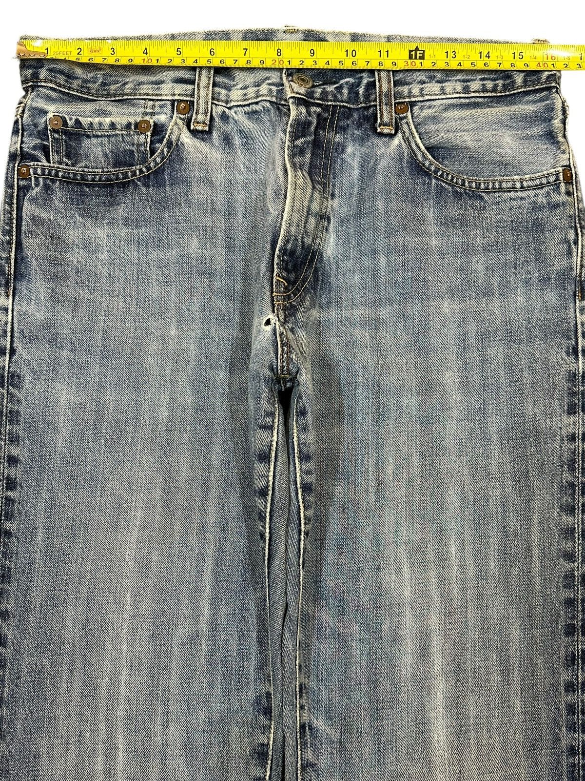 Uniqlo Vintage Japanese Uniqlo Blue Faded Wash Distress Loose Jeans Size US 32 / EU 48 - 10 Thumbnail