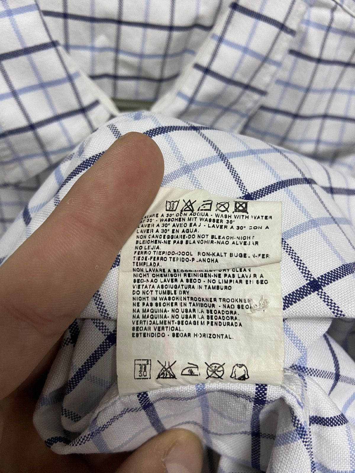 Stone Island × Vintage Stone Island Denims Check Shirt Compass Italy Size US L / EU 52-54 / 3 - 8 Thumbnail