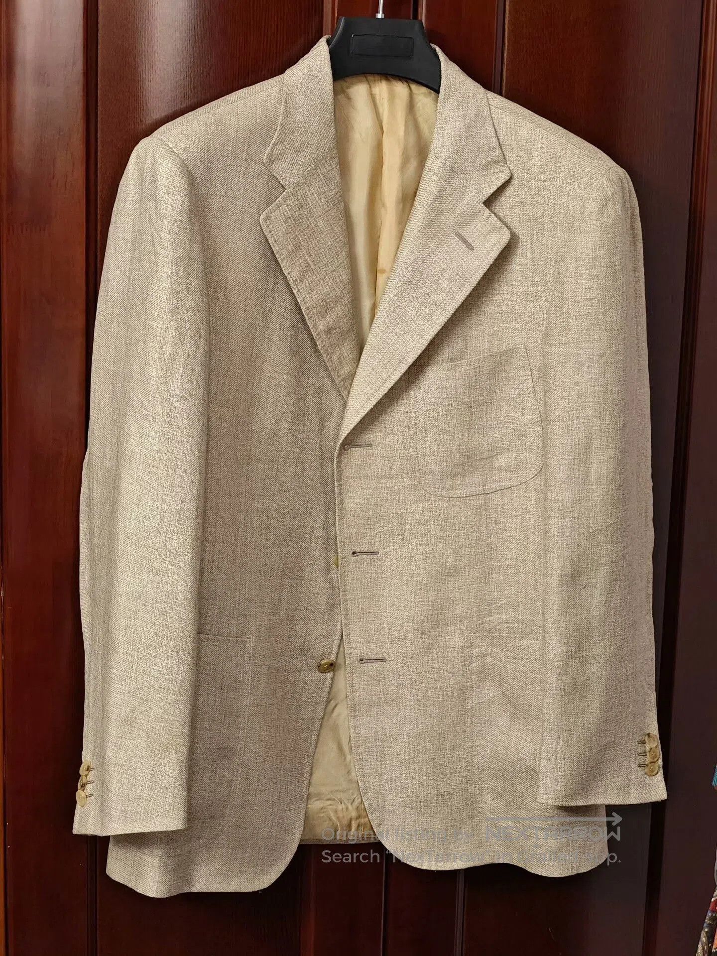 Pal Zileri Pal Zileri Beige Linen Jacket. Size US M / EU 48-50 / 2 - 1 Thumbnail