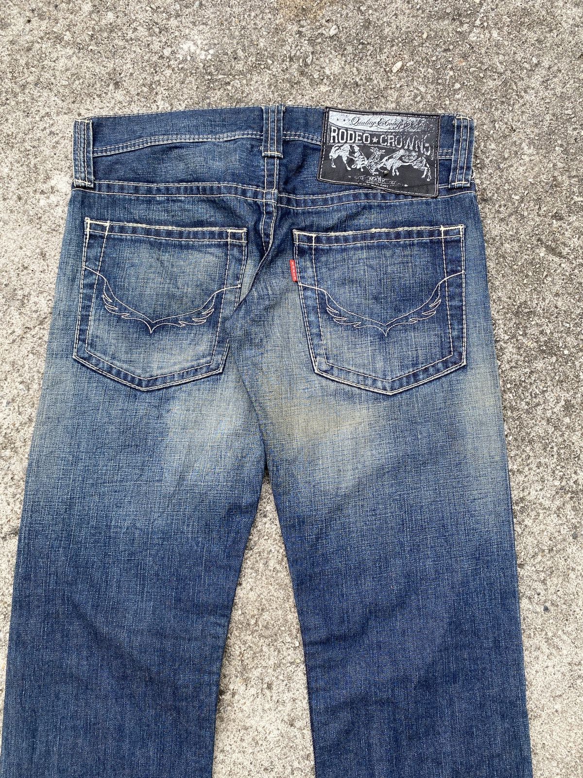 Japanese Brand Flare Rodeo Crown Japan Claw Marks Design Low Rise Denim Size US 30 / EU 46 - 10 Thumbnail