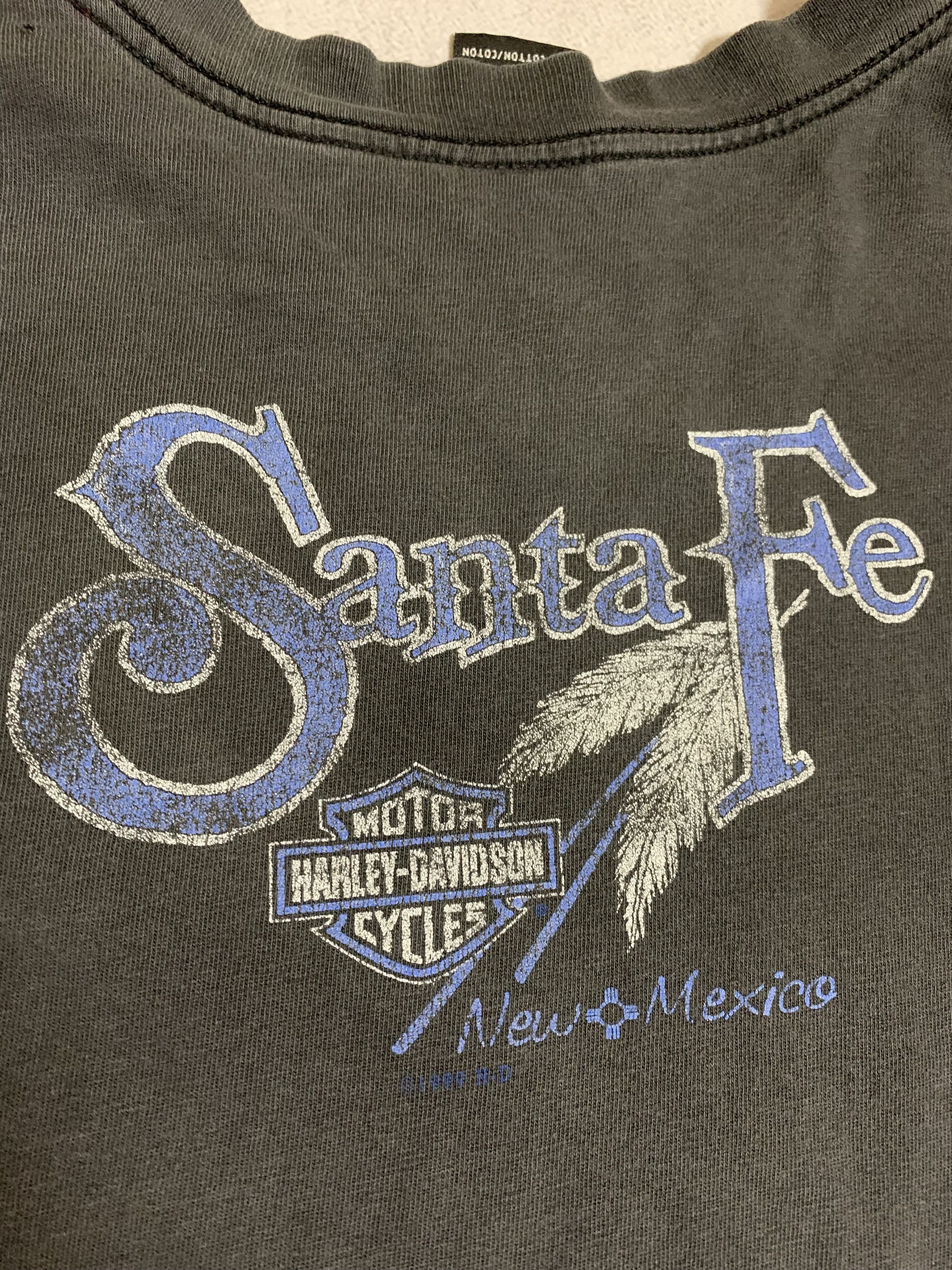 Harley Davidson × Vintage Vintage Harley Davidson T Shirt Santa Fe 2000 Distressed 90s Size US XL / EU 56 / 4 - 15 Thumbnail