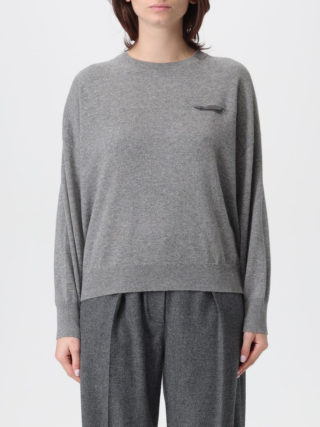 Brunello Cucinelli Brunello Cucinelli Sweater Woman Grey 1 Size XS / US 0-2 / IT 36-38 - 1 Thumbnail