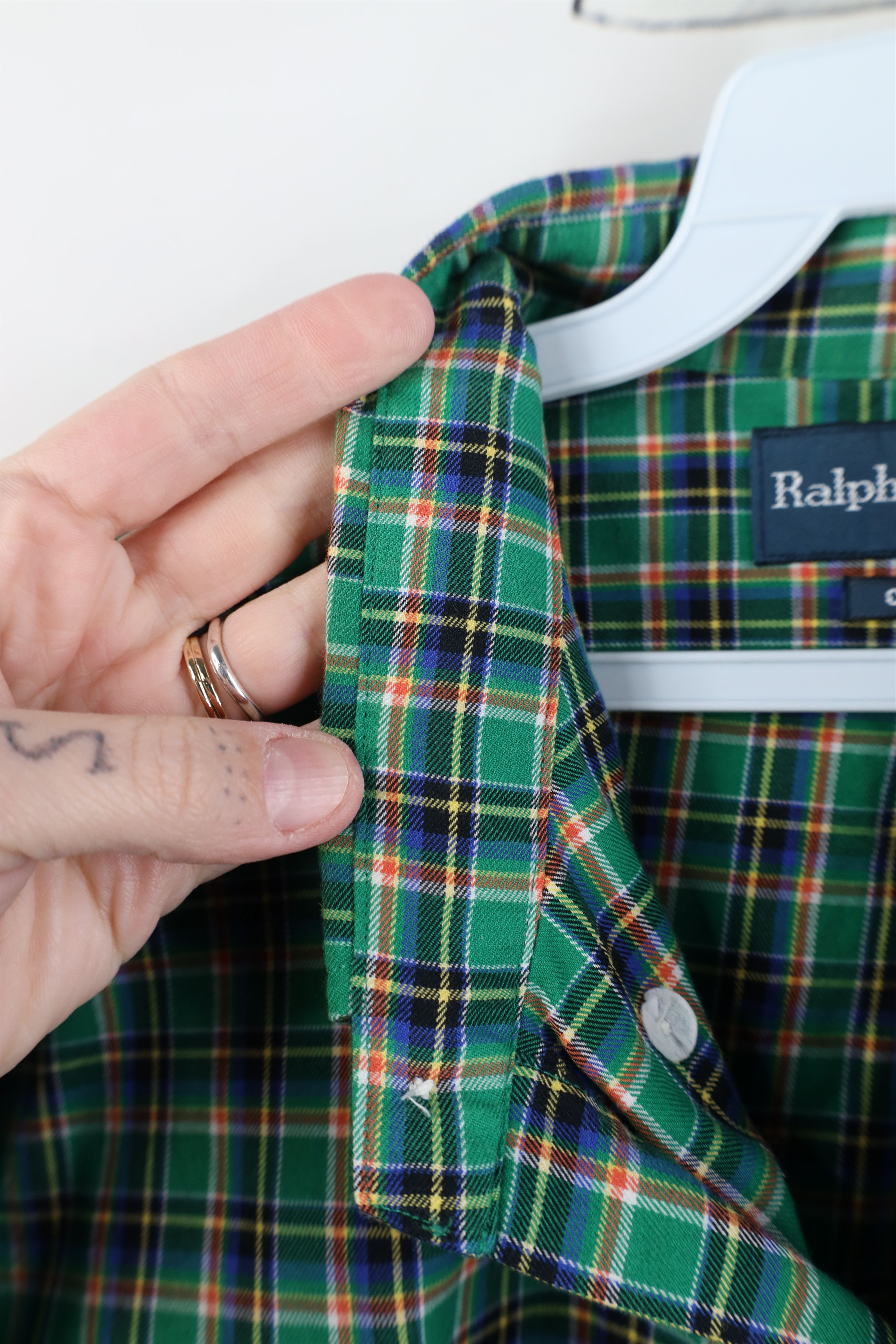 Ralph Lauren Vintage 90s Ralph Lauren Flannel Collared Button Down Shirt Size US XL / EU 56 / 4 - 7 Thumbnail