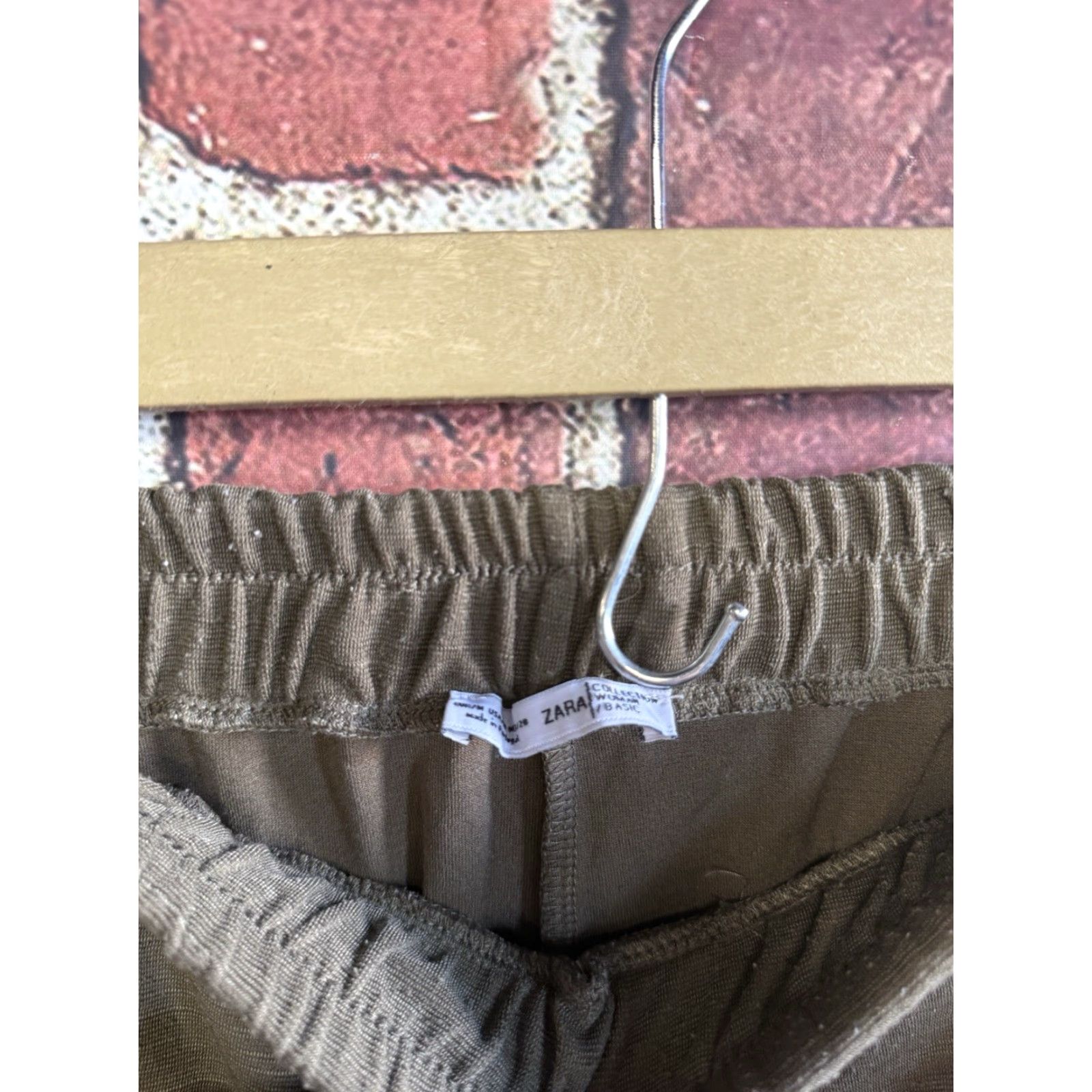 Zara Zara Sweatpants Green Drawstring Pull On Womens M PantsComplete Regular Size Medium Size 32" / US 10 / IT 46 - 3 Thumbnail