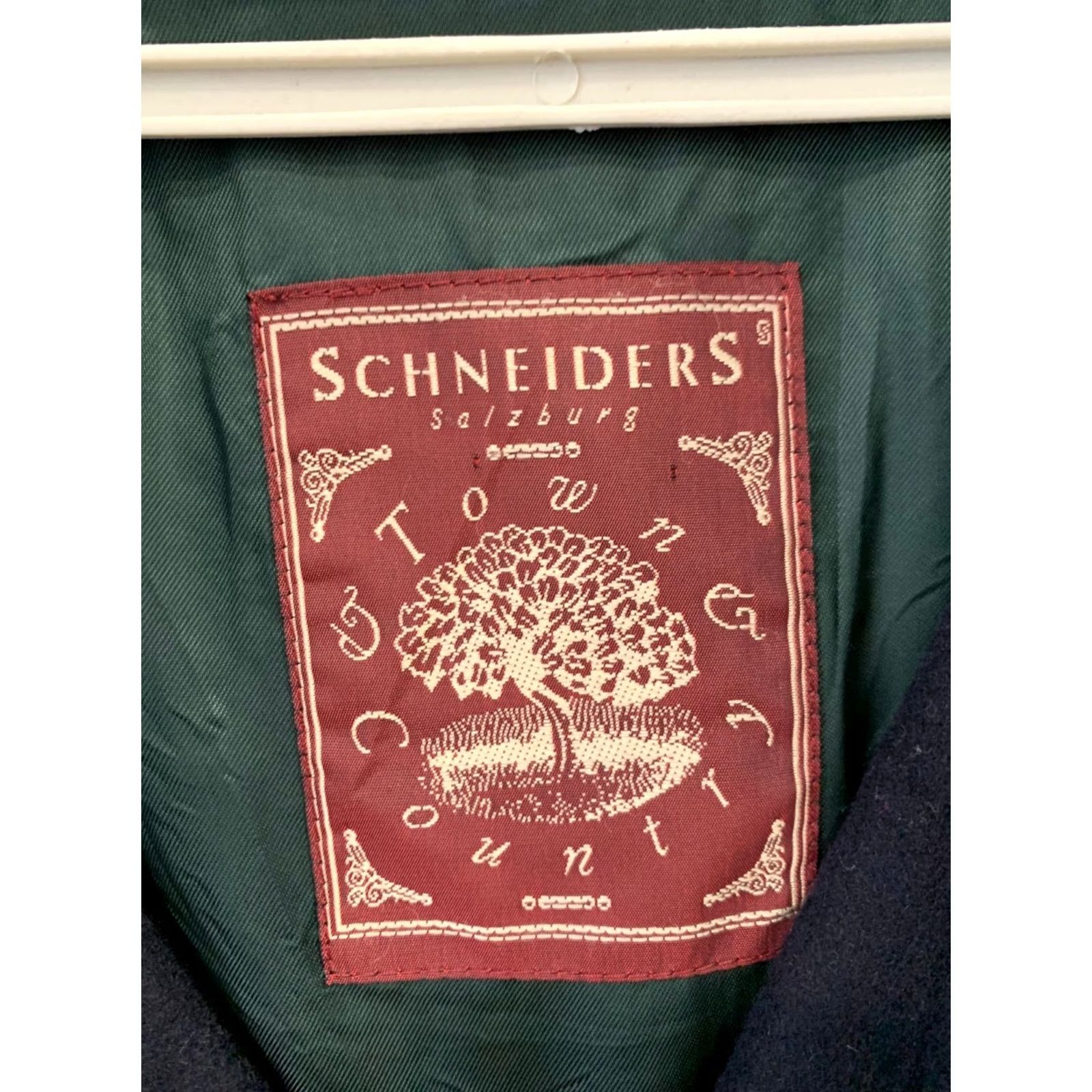 Vintage Schneiders Salzburg Town & Country Overcoat Navy Wool Alpaca 40R Mens Jacket Coat 70% Virgin Wool 5% Alpaca 25% Polyamide EU 48/US 40 Size US XXS / EU 40 - 3 Thumbnail