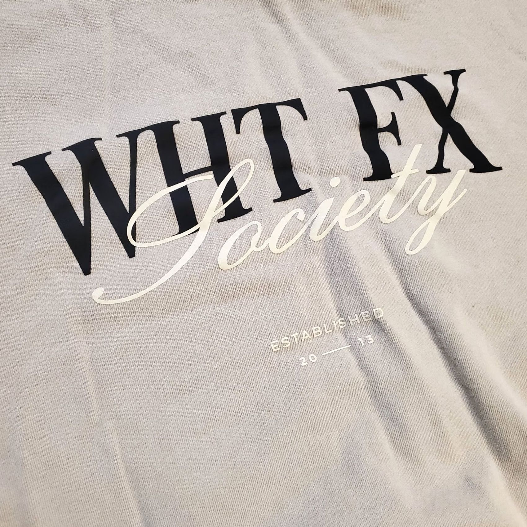 Vintage White Fox Society Womens L/XL Gray Hoodie Hooded Sweatshirt Spellout Size L / US 10 / IT 46 - 4 Thumbnail