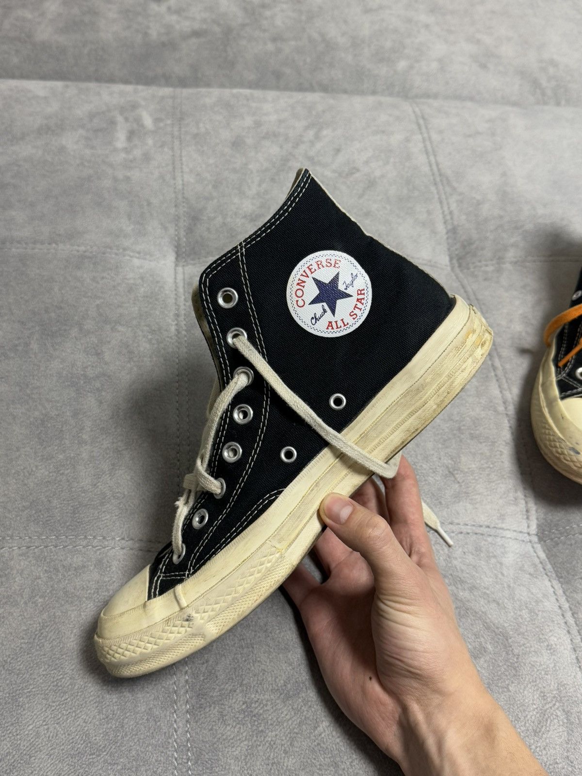 Comme des Garcons × Vintage Vintage Come des garçon Play converse distressed Y2K shoes Size US 8.5 / EU 41-42 - 5 Thumbnail
