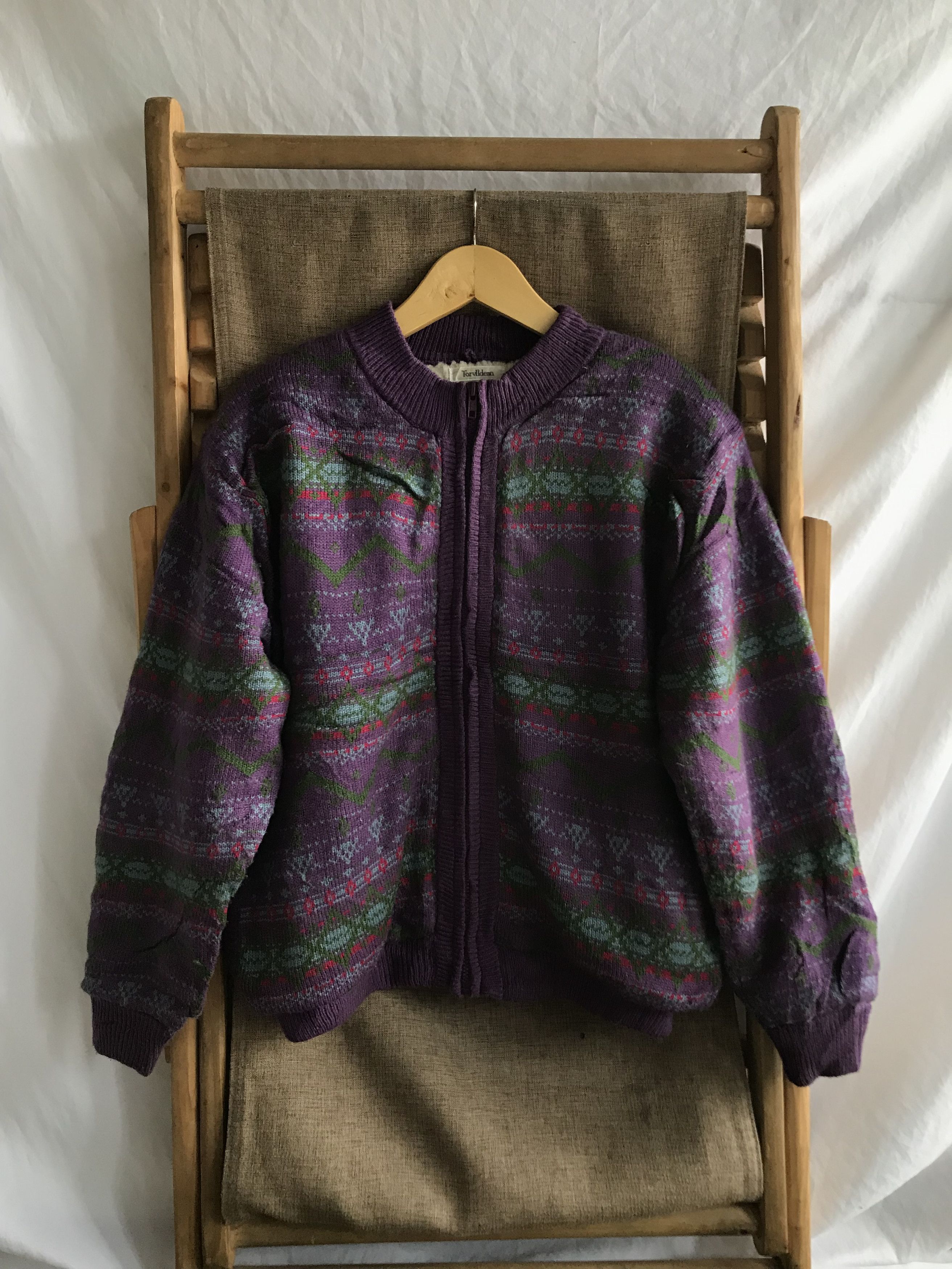 Torvlldean Japanese Brand Zip Knitted Sherpa Sweater