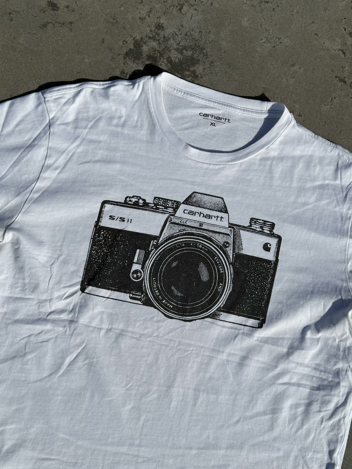 Carhartt Vintage Rare Carhartt WIP Camera Y2K White T-shirt Sk8 Size US XL / EU 56 / 4 - 3 Thumbnail